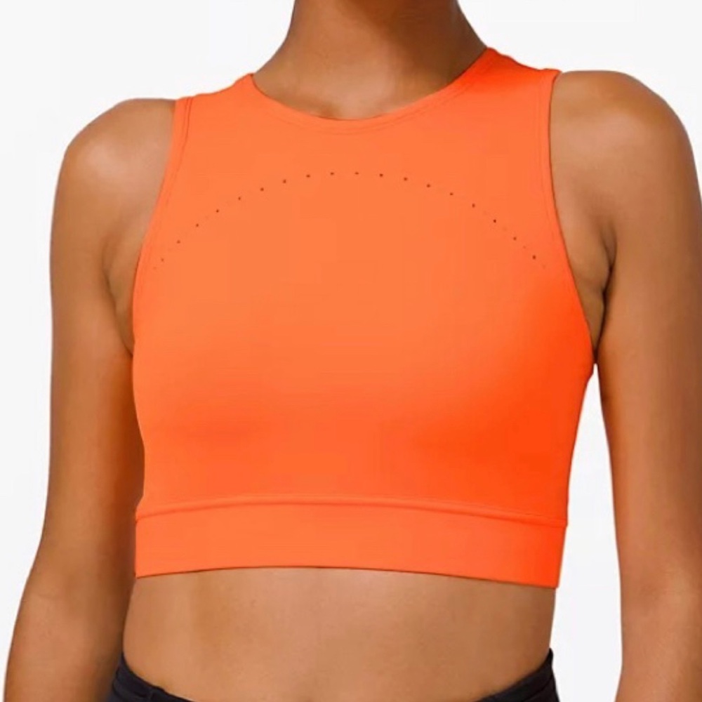 Lululemon Athletica Orange Crop Top
